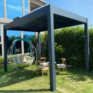 Mobili da esterno moderno giardino esterno in alluminio Pergola Bioclimatique alluminio Pergola Gazebo padiglione