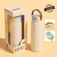 Bouteille d'eau isotherme 2026 personnalisée à remplissage rapide avec couvercle, 100 % étanche, avec boucle de transport, idéale pour le sport et les voyages, pour la salle de sport