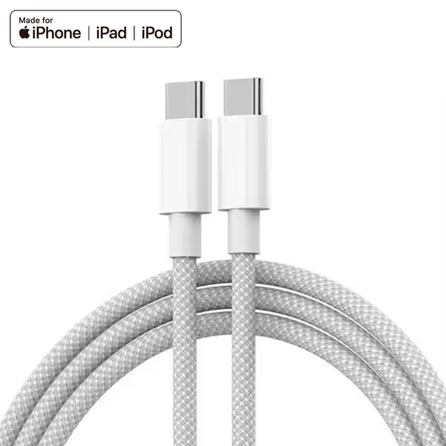Original 1m 2m PD 60w 480mbps Usb C to Usb C Fast Charging Nylon Braided USB 2.0 Type C Data Fast Charging Cable for Phone
