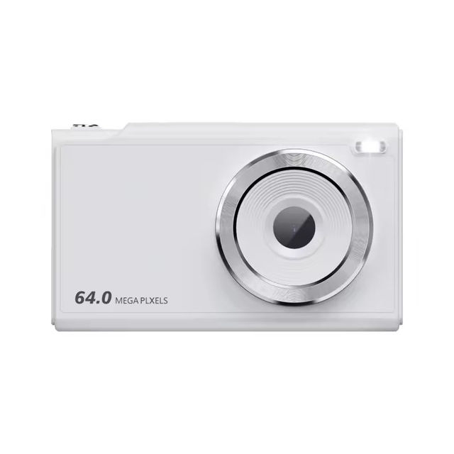 Slim Pocket Digital Camera 64MP 4K 2.8 Inch IPS Screen 16X Zoom Electronic Anti-Shake Built-In Flash Student CCD Camera