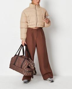 Piumino da donna autunno inverno con cerniera di base <span class=keywords><strong>Beige</strong></span> da donna con Top invernale <span class=keywords><strong>corto</strong></span> in cotone spesso - Product Image 2