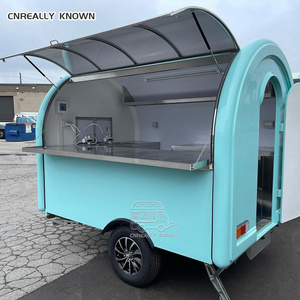 Remorque de restauration entièrement équipée en fibre de verre et aluminium pour hot-dogs et pizzas, avec cuisine complète - Product Image 1
