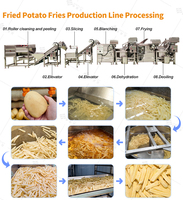 Energiezuinige automatische productielijn voor aardappelchips, complete verwerkingslijn met wassen, schillen en snijden