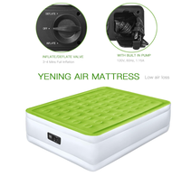 Matelas gonflable de qualité supérieure, taille Queen, avec pompe intégrée, lit gonflable à gonflage/dégonflage rapide, hauteur 18 pouces