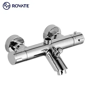 ROVATE bathroom washroom thermostatic shower faucet, thermostatic shower valve hot and cold water mixing faucet home