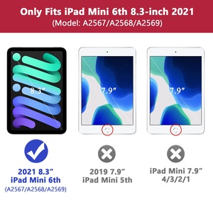 Étui pour tablette robuste antichoc robuste pour <span class=keywords><strong>iPad</strong></span> <span class=keywords><strong>Mini</strong></span> 6 housse pour <span class=keywords><strong>iPad</strong></span> <span class=keywords><strong>Mini</strong></span> 6th gen 2021 8.3 pouces pour enfants garçons - Product Image 3