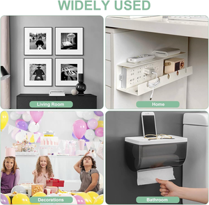 Kit de crochets adhésifs robustes pour accrocher les tableaux sans dommages, 3 tailles, sans clous, pour la fixation des cadres - Product Image 6