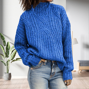 Suéter Casual de Manga Larga con Cuello Alto y Color Sólido para Mujer, Precio al por Mayor, Moda - Product Image 6