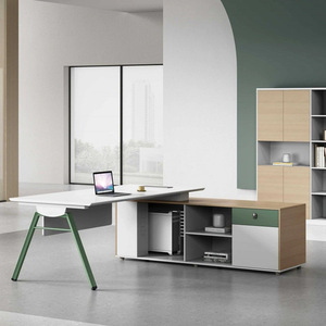 Escritorio Ejecutivo Ekintop Blanco 2000*1680*750, Muebles de Oficina Modernos, Estación de Trabajo Individual - Product Image 1