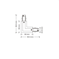 Connecteur en L 4 fils 3 circuits noir et blanc 90° °   Connecteur de rail en forme de L pour accessoires de rail d'éclairage LED
