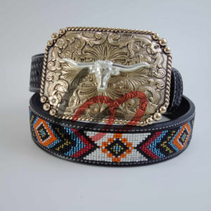 Erkek hakiki deri kemer yeni Trend saf el boncuklu batı kovboy Cowgirl tarzı bayanlar için etnik kabile kemer - Product Image 2