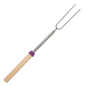 Hot bán tre gỗ xử lý <span class=keywords><strong>Marshmallow</strong></span> BBQ xiên thép không gỉ BBQ thanh telescoping <span class=keywords><strong>Marshmallow</strong></span> rang gậy - Product Image 6