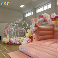 Tente gonflable en PVC transparent de 3m et 4m de diamètre, tente dôme transparente pour maison à bulles, camping, événement extérieur, pour fête d'anniversaire