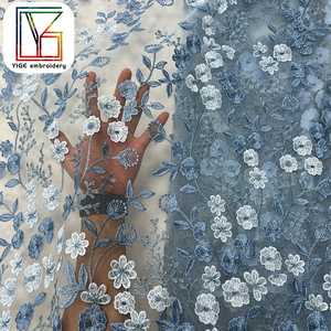 Tessuto di Lusso Francese <span class=keywords><strong>per</strong></span> <span class=keywords><strong>Abiti</strong></span> da Sposa, <span class=keywords><strong>Tulle</strong></span> con Ricami Floreali 3D, Pizzi <span class=keywords><strong>per</strong></span> <span class=keywords><strong>Abiti</strong></span> Femminili - Product Image 5