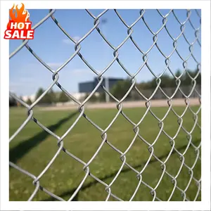 Cina a buon mercato 100 ft placcato a catena zincato rotolo di recinzione miglior prezzo 8 ft nero blu rivestito in vinile diamantato rete metallica recinzione a catena