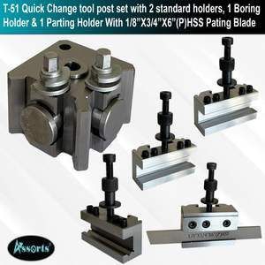 ชุดแท่นเครื่องมือเปลี่ยนเร็ว T-51 แบบคละ พร้อมที่จับมาตรฐาน 2 อัน ที่จับเจาะและตัด 1 อัน ขนาด 1/8 นิ้ว โดยบริษัท อัสซอร์ท แมชชีน ทูลส์ - Product Image 3
