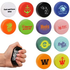 Pelota Antiestrés de Espuma PU con Diseño de Disco de Hockey, Personalizable con Logotipo, Ideal para Eventos Deportivos y Oficina - Product Image 2