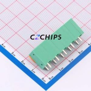 MX142V-7.62-05P-GN01-Cu-A Spring Terminal Block Through hole Component (THT),P=7.62mm Connector 1x5P 7.62mm Green Through Hole - Product Image 2
