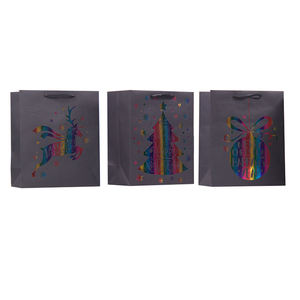 Sacchetti Regalo Natalizi CS63 con Design Arcobaleno in Lamina per Regali Festivi - Product Image 2