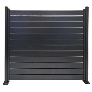 Tùy Chỉnh Hiện Đại Khu Dân Cư Phong Cách Sân Màu Đen Kim Loại Nhôm Slat Hàng Rào Tấm <span class=keywords><strong>DIY</strong></span> Hợp Kim <span class=keywords><strong>Trellis</strong></span> & Cổng - Product Image 3