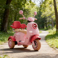 Moto électrique pour enfants, simulation de moto à deux places, jouet écologique à roulettes