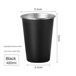 Khuyến Mại Chất Lượng Cao 16Oz Tái Sử Dụng Pint Cốc Cà Phê Stackable Thép Không Gỉ Pint Cốc Cốc Với Sơn Trong Số Lượng Lớn - Product Image 3