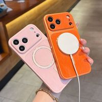 Nouvelle coque de téléphone magnétique anti-chute en maille plume, couverture intégrale, compatible avec iPhone 17 Pro Max 15 12, compatible avec la charge sans fil
