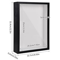 Cadre photo 3D à remplir 20 x 20 cm, cadre 3D Shadow Box, cadre 3D pour objets