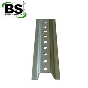 Poste de señal de canal en U para valla de jardín, preperforado poste de acero galvanizado en caliente - Product Image 6