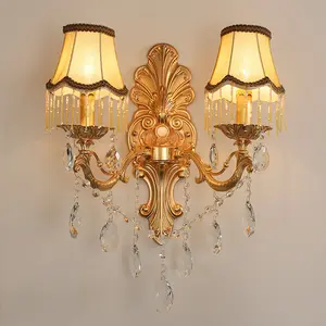 Lampe murale moderne en cristal avec bougies, luxueuse, éclairage décoratif, lampe de chevet, pour chambre à coucher, salon, hôtel ou couloir, nouveau modèle