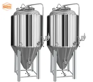Fermentador cônico de cerveja em aço inoxidável Tanque de fermentação de 500 litros
