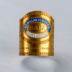 맞춤형 고품질 방수 시가 밴드 종이 링 스티커 라벨 금박 엠보싱 스낵 및 애완동물 사료용 - Product Image 5