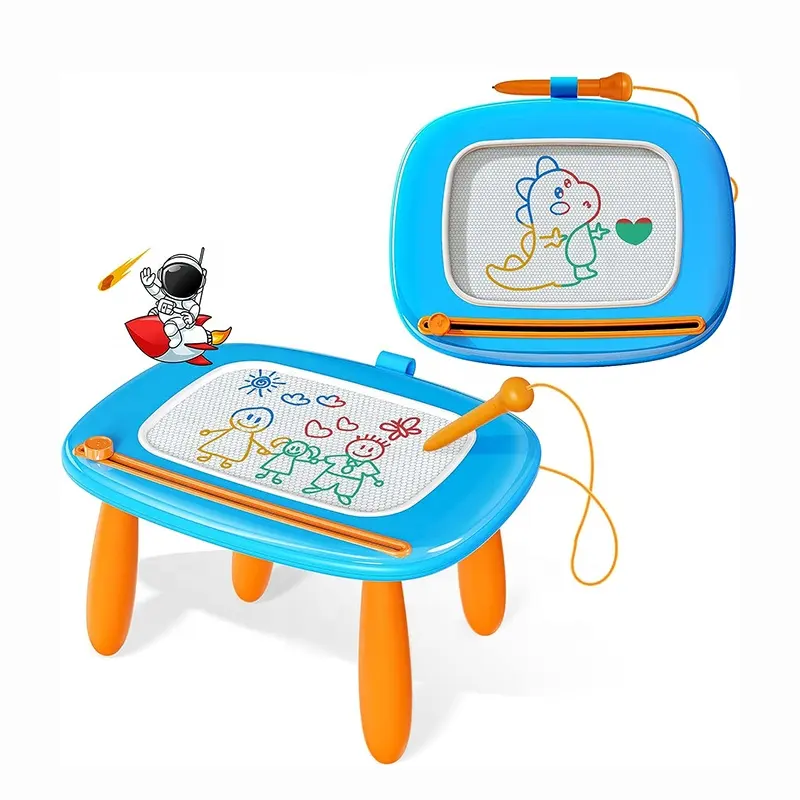 Grosir mainan edukasi anak-anak papan gambar magnetik untuk mainan balita sketsa warna-warni papan tulis bisa dihapus
