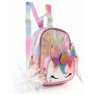 Nuovo simpatico cartone animato stampa Glitter Bling paillettes zaino <span class=keywords><strong>per</strong></span> bambini borse da scuola <span class=keywords><strong>per</strong></span> bambini <span class=keywords><strong>per</strong></span> bambine con cosmetici <span class=keywords><strong>per</strong></span> bambini - Product Image 4
