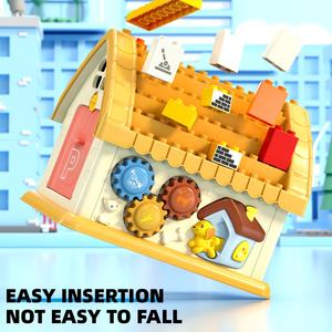 ชุดรูปแบบบล็อกก่อสร้างเม็ดเล็กๆแบบ DIY สำหรับเด็กชุดของเล่นสำหรับงานวิศวกรรมกองไฟอิฐก่อสร้างแบบจำลองพร้อมพรม - Product Image 4