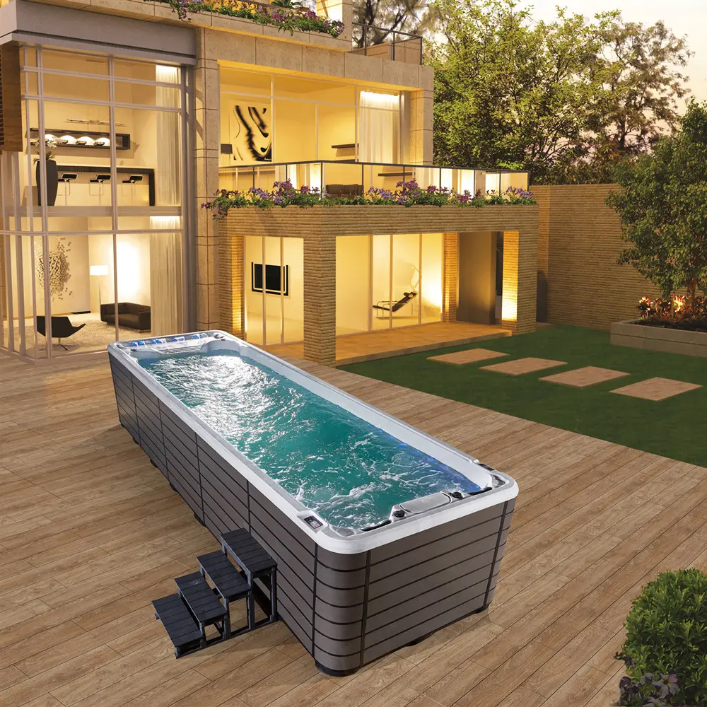 New Style Acryl 7m endlosen Pool One Zone Outdoor Swimspa