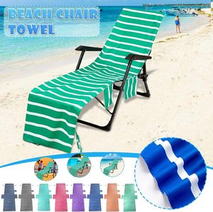 Gestreepte Strandstoelhoes Handdoek, Zwembad <span class=keywords><strong>Lounge</strong></span> <span class=keywords><strong>Chaise</strong></span> Handdoek Ligstoel Hoes, <span class=keywords><strong>Chaise</strong></span> <span class=keywords><strong>Lounge</strong></span> Handdoekenhoes Met Opbergvakken Aan De Zijkant - Product Image 4