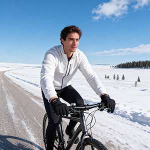 Gants de vélo chauffants électriques en polaire épaisse pour l'hiver - Imperméables, anti-<span class=keywords><strong>froid</strong></span>, pour l'extérieur, avec poignées en polyester, pour un usage quotidien - Product Image 5