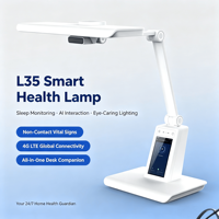 Lampe de bureau intelligente OEM avec modes d'éclairage multiples, écran tactile, appel vidéo et protection oculaire