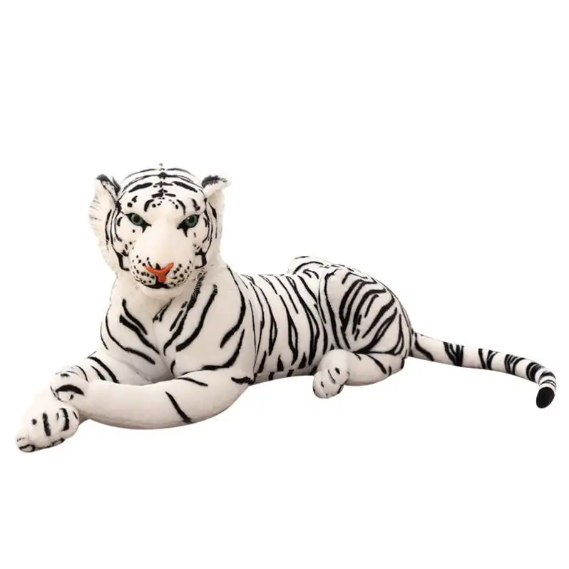 Tigre en peluche réaliste grandeur nature impression 3D jouets d'animaux de la jungle doux Simulation personnalisée animaux Lion léopard