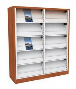 Metal <b>Library</b> Adjustable Shelves <b>Bookcases</b> Display Rack Bookshelf - Product Image 2