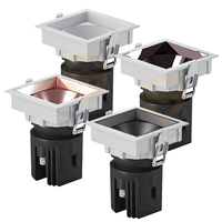 Downlights carrés sans cadre avec protection anti-éblouissement profonde et baffle, certifiés ETL, 3 couleurs réglables, anti-éblouissement, garantie 5 ans