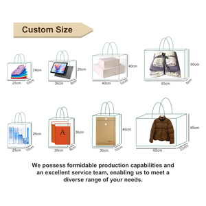 Bán buôn tùy chỉnh in cao trắng đen Kraft quà tặng bao bì túi xách tái chế lấy đi Ribbon quần áo mua sắm túi giấy - Product Image 5