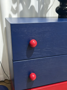 Colorful Modular Stackable <b>Chest</b> of Drawers, Mondrian Style <b>Storage</b> Cabinet with Round Knobs for Bedroom Living Room - Product Image 4