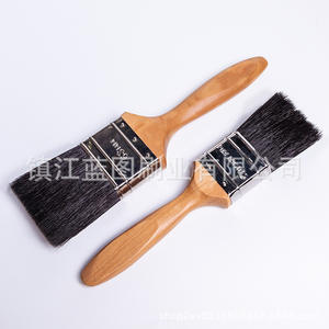 Brocha plana para pintar con cerdas de cerdo, mango de Hemu, 18-26 mm, fabricada en Zhenjiang, para pintar y limpiar - Product Image 3