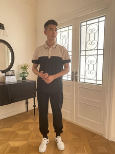 เสื้อโปโลผ้าไหมคอตตอนปักโลโก้เสื้อยืดกอล์ฟแบบเรียบเสื้อโปโลออกแบบโลโก้ได้ตามต้องการ - Product Image 2