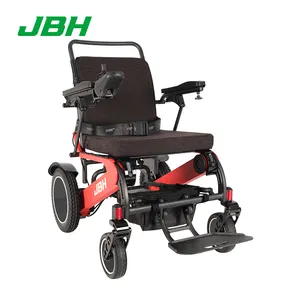 كرسي متحرك كهربائي قابل للطي بمحركات كرسي متحرك آنهوي لوازم علاج إعادة التأهيل مشاية سوداء من ألياف الكربون