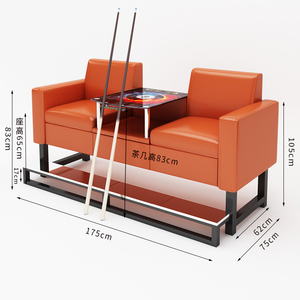 Tables et chaises d'appoint de piscine 2 places commerciales pas cher Club de <span class=keywords><strong>billard</strong></span> canapé salle de <span class=keywords><strong>billard</strong></span> <span class=keywords><strong>chaise</strong></span> de joueur de spectateur à vendre - Product Image 4