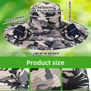 Chapeau d'Été Solaire pour Hommes avec Ventilateur Anti-UV pour l'Extérieur, Protection Solaire pour l'Alpinisme, le Travail à la Ferme, la Pêche – Style Pêcheur - Product Image 4