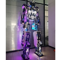Kostum LED Robot Warna-warni untuk Pertunjukan, Pakaian LED, Pakaian Pertunjukan Panggung dan Tari, Pakaian Pertunjukan untuk Dewasa